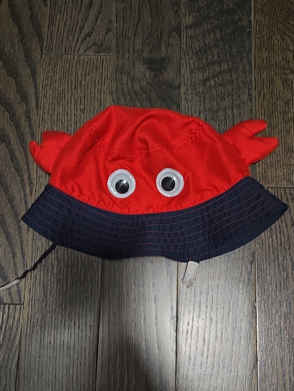 Kids Crab Sun Hat - Red and Navy
